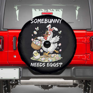 Funny Easter Chicken Bunny Ears Spare Tire Cover Somebunny Needs Eggs TS12 Black Print Your Wear