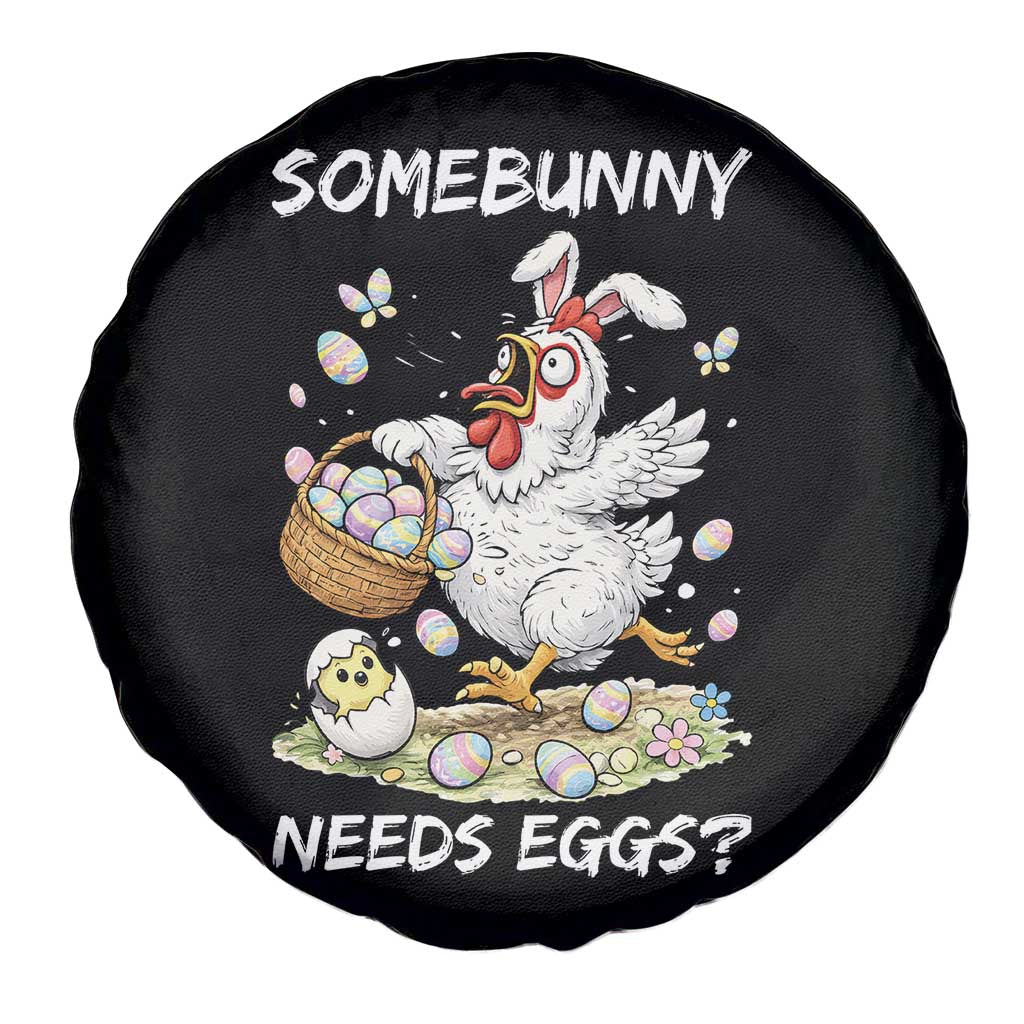 Funny Easter Chicken Bunny Ears Spare Tire Cover Somebunny Needs Eggs TS12 Print Your Wear