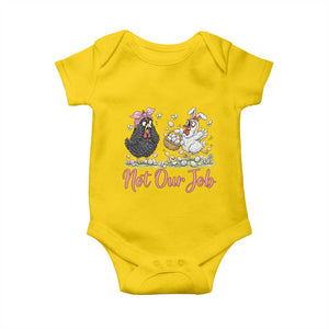 Funny Chicken Bunny Ears Baby Onesie Not Our Job Easter Gift TS12 Daisy Print Your Wear