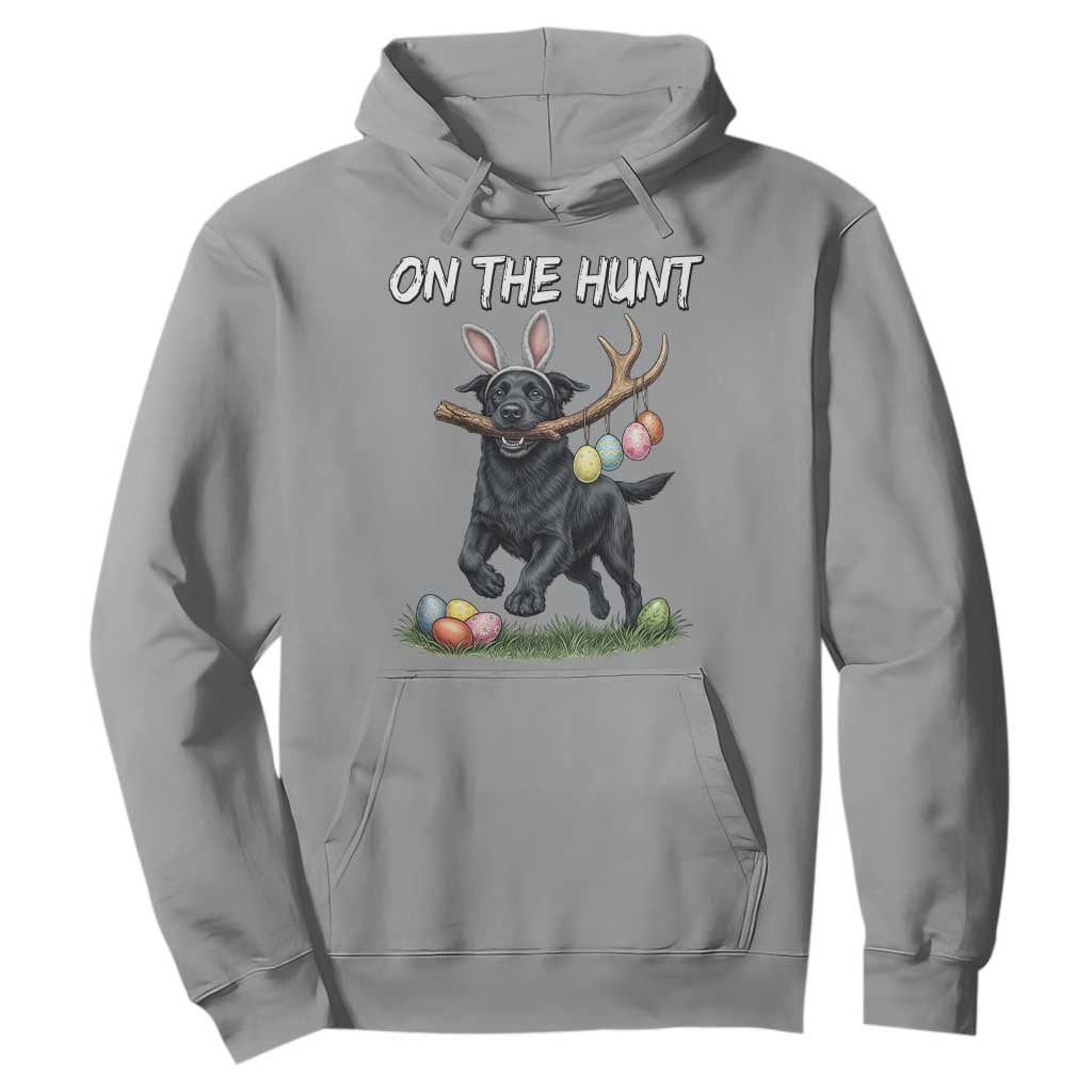 Funny Easter Hunting Dog Hoodie Labrador Bunny Ears On The Hunt TS12 Sport Gray Print Your Wear