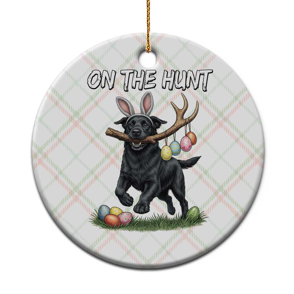 Funny Easter Hunting Dog Ceramic Ornament Labrador Bunny Ears On The Hunt TS12 1pc Christmas Plaid Print Your Wear