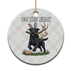 Funny Easter Hunting Dog Ceramic Ornament Labrador Bunny Ears On The Hunt TS12 1pc Christmas Plaid Print Your Wear