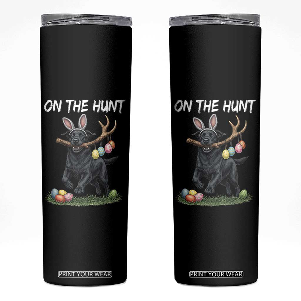 Funny Easter Hunting Dog Skinny Tumbler Labrador Bunny Ears On The Hunt TS12 Black Print Your Wear