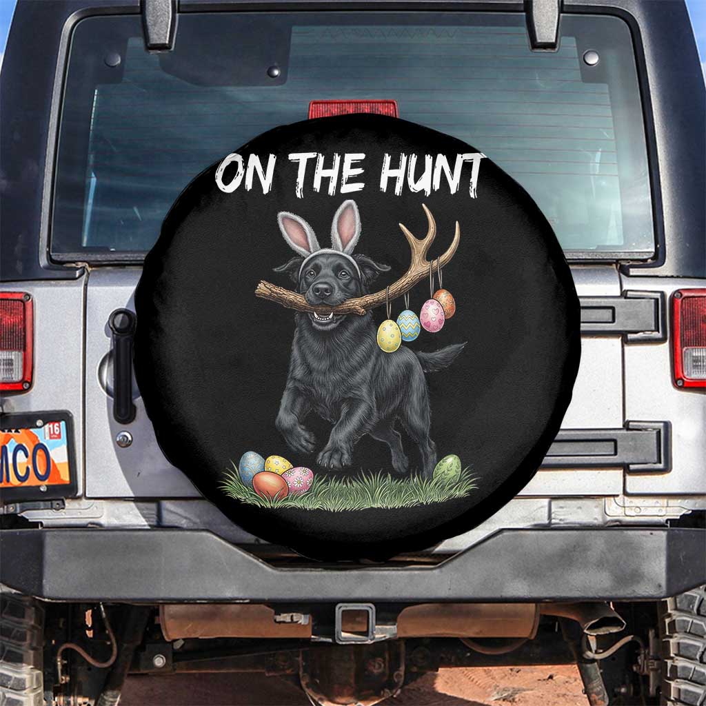 Funny Easter Hunting Dog Spare Tire Cover Labrador Bunny Ears On The Hunt TS12 No hole Black Print Your Wear