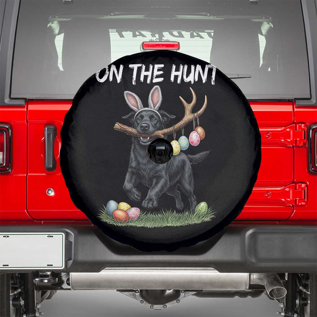 Funny Easter Hunting Dog Spare Tire Cover Labrador Bunny Ears On The Hunt TS12 Black Print Your Wear
