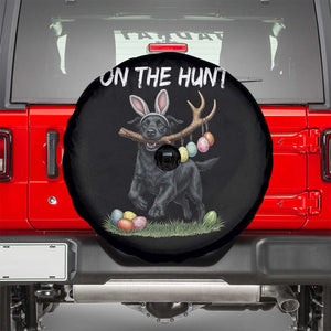 Funny Easter Hunting Dog Spare Tire Cover Labrador Bunny Ears On The Hunt TS12 Black Print Your Wear