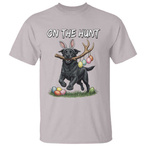 Funny Easter Hunting Dog T Shirt Labrador Bunny Ears On The Hunt TS12 Ice Gray Print Your Wear