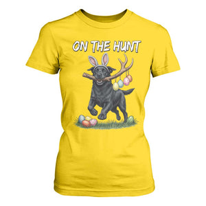 Funny Easter Hunting Dog T Shirt For Women Labrador Bunny Ears On The Hunt TS12 Daisy Print Your Wear