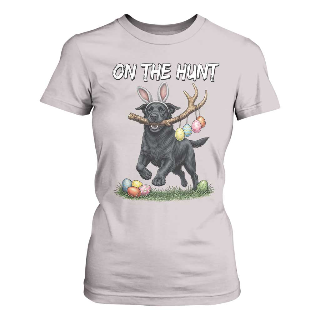Funny Easter Hunting Dog T Shirt For Women Labrador Bunny Ears On The Hunt TS12 Ice Gray Print Your Wear