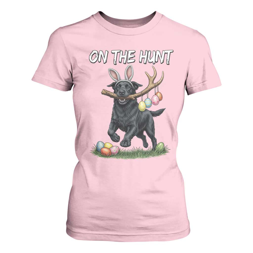 Funny Easter Hunting Dog T Shirt For Women Labrador Bunny Ears On The Hunt TS12 Light Pink Print Your Wear