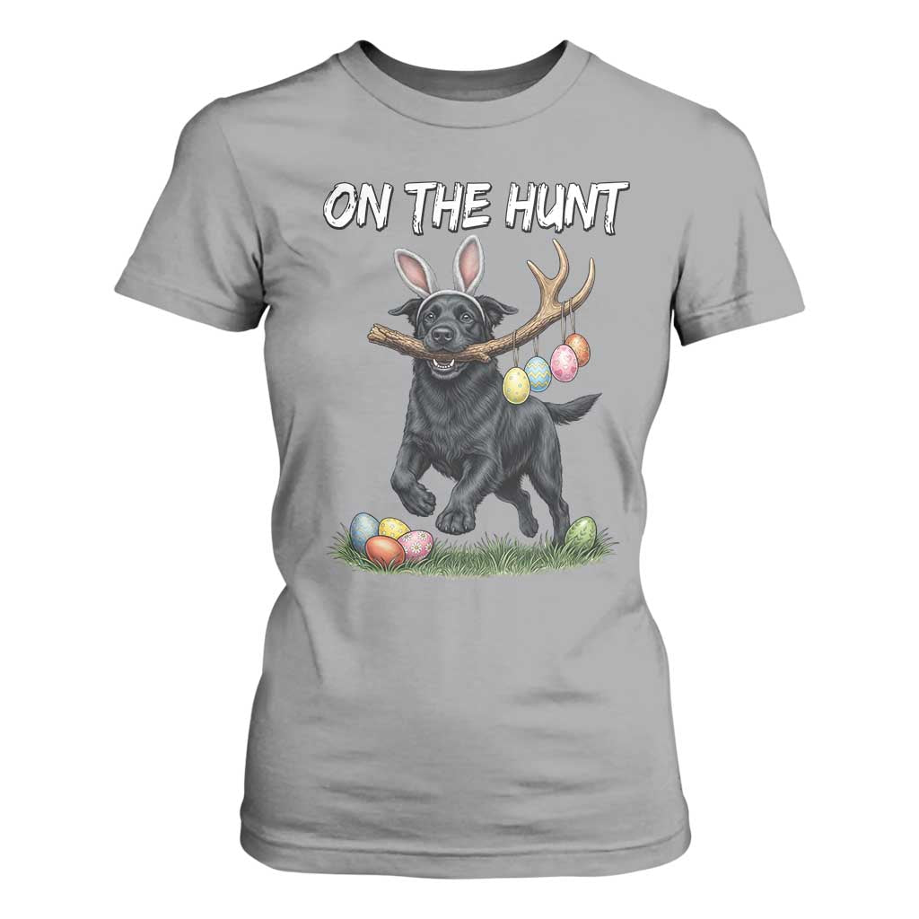 Funny Easter Hunting Dog T Shirt For Women Labrador Bunny Ears On The Hunt TS12 Sport Gray Print Your Wear