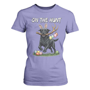 Funny Easter Hunting Dog T Shirt For Women Labrador Bunny Ears On The Hunt TS12 Violet Print Your Wear