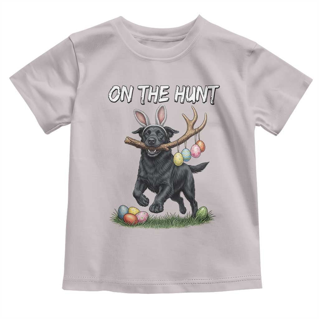 Funny Easter Hunting Dog Toddler T Shirt Labrador Bunny Ears On The Hunt TS12 Ice Gray Print Your Wear