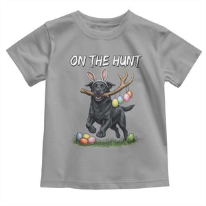 Funny Easter Hunting Dog Toddler T Shirt Labrador Bunny Ears On The Hunt TS12 Sport Gray Print Your Wear