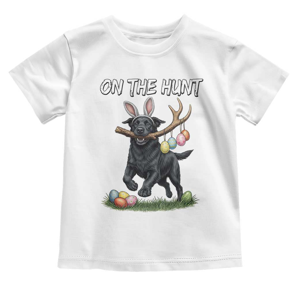 Funny Easter Hunting Dog Toddler T Shirt Labrador Bunny Ears On The Hunt TS12 White Print Your Wear