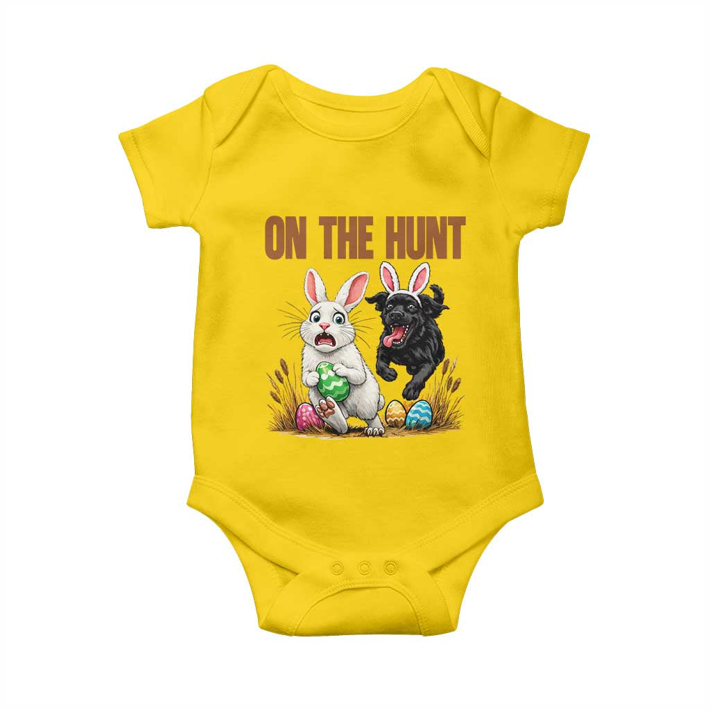 Funny Easter Labrador Bunny Ears Baby Onesie On The Hunt TS12 Daisy Print Your Wear