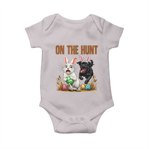 Funny Easter Labrador Bunny Ears Baby Onesie On The Hunt TS12 Ice Gray Print Your Wear
