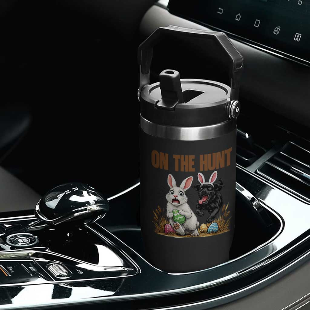 Funny Easter Labrador Bunny Ears Flip Straw Tumbler On The Hunt TS12 Print Your Wear