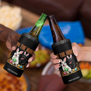 Funny Easter Labrador Bunny Ears 4 in 1 Can Cooler Tumbler On The Hunt TS12 Print Your Wear
