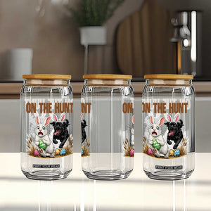 Funny Easter Labrador Bunny Ears Glass Can On The Hunt TS12 Print Your Wear