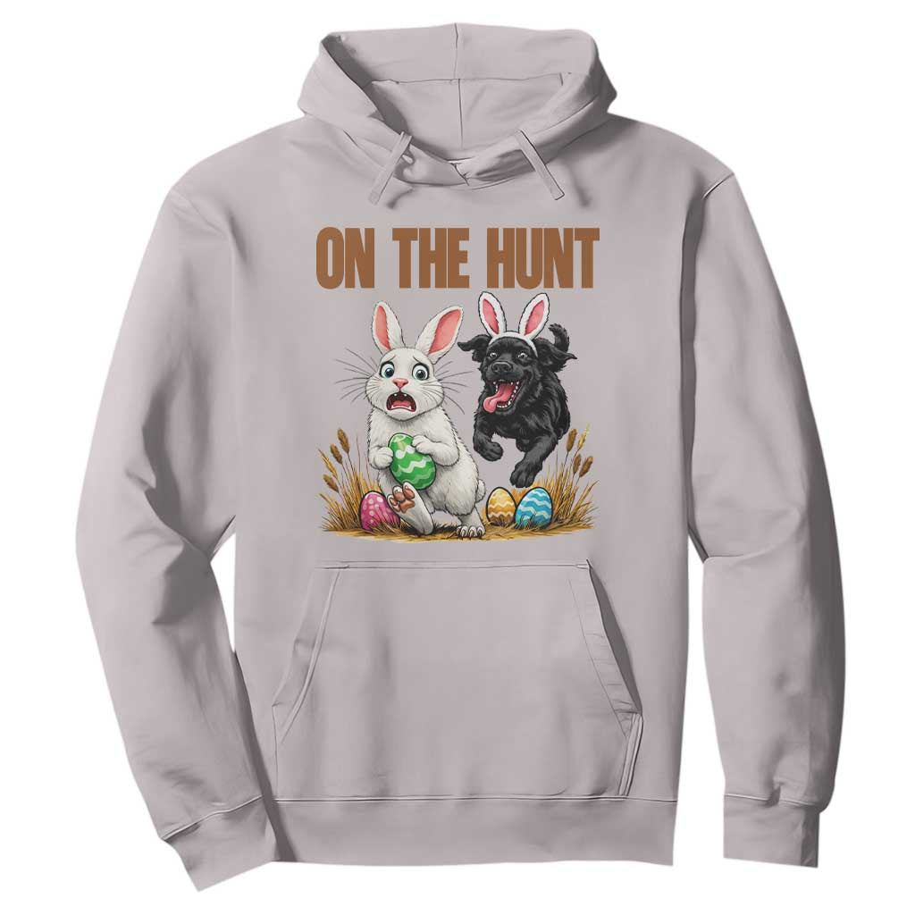 Funny Easter Labrador Bunny Ears Hoodie On The Hunt TS12 Ice Gray Print Your Wear