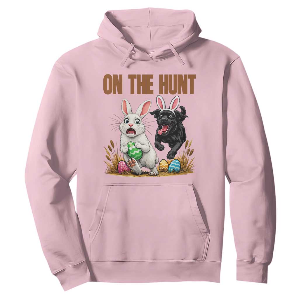 Funny Easter Labrador Bunny Ears Hoodie On The Hunt TS12 Light Pink Print Your Wear