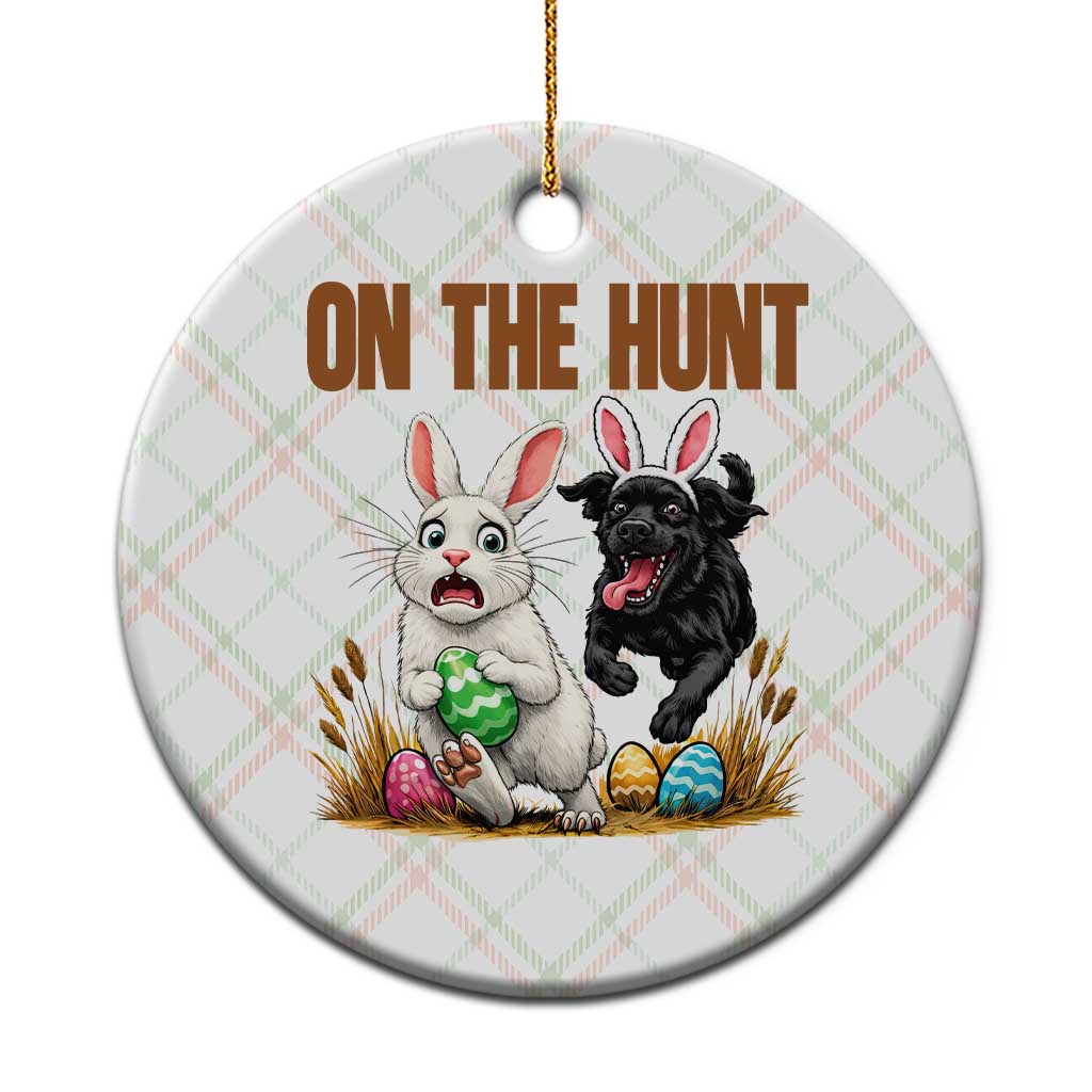 Funny Easter Labrador Bunny Ears Ceramic Ornament On The Hunt TS12 1pc Christmas Plaid Print Your Wear