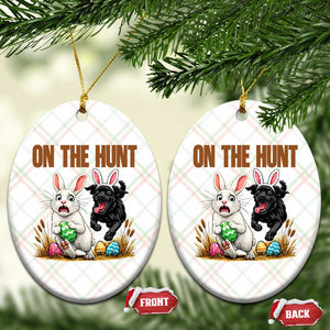 Funny Easter Labrador Bunny Ears Ceramic Ornament On The Hunt TS12 Print Your Wear