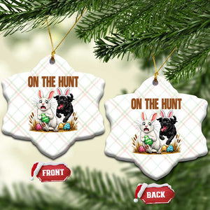 Funny Easter Labrador Bunny Ears Ceramic Ornament On The Hunt TS12 Print Your Wear