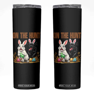 Funny Easter Labrador Bunny Ears Skinny Tumbler On The Hunt TS12 Black Print Your Wear