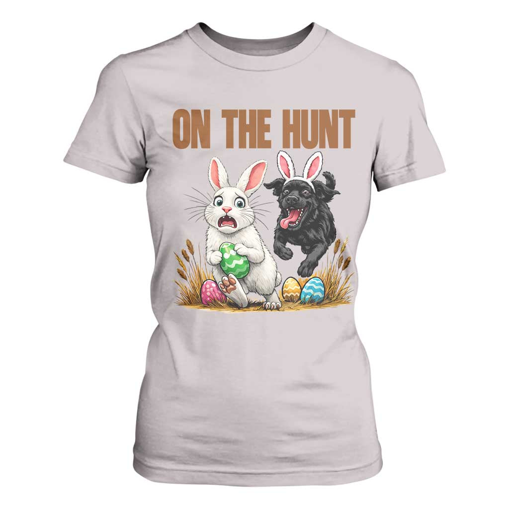 Funny Easter Labrador Bunny Ears T Shirt For Women On The Hunt TS12 Ice Gray Print Your Wear