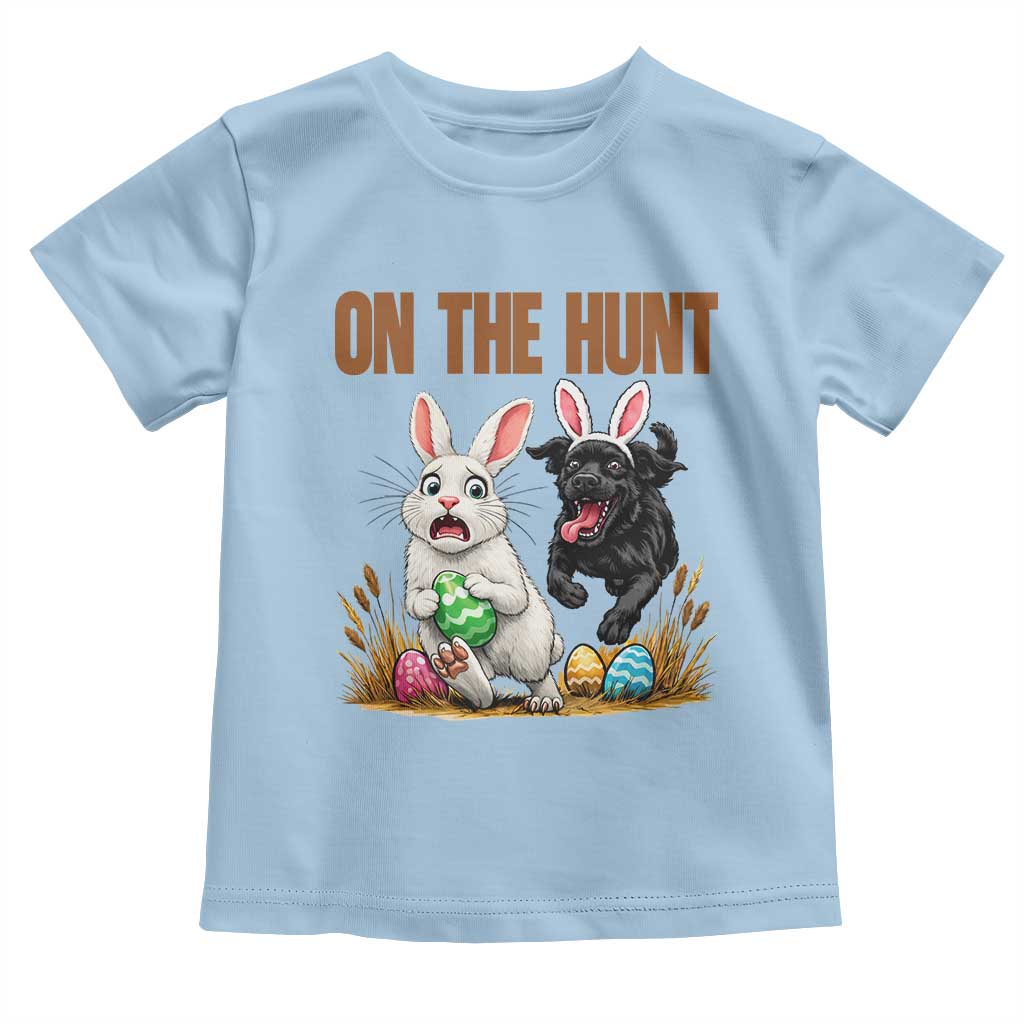 Funny Easter Labrador Bunny Ears Toddler T Shirt On The Hunt TS12 Light Blue Print Your Wear