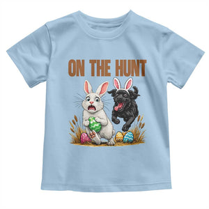 Funny Easter Labrador Bunny Ears Toddler T Shirt On The Hunt TS12 Light Blue Print Your Wear