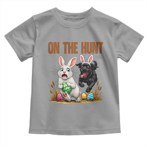 Funny Easter Labrador Bunny Ears Toddler T Shirt On The Hunt TS12 Sport Gray Print Your Wear