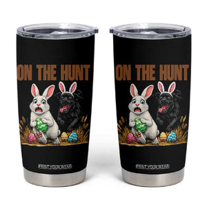 Funny Easter Labrador Bunny Ears Tumbler Cup On The Hunt TS12 Black Print Your Wear
