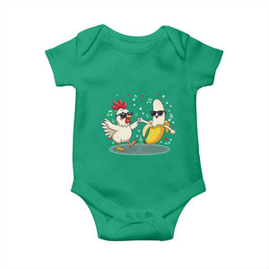 Funny Banana Chicken Dance Baby Onesie Chaos Dance Meme Graphic TS12 Irish Green Print Your Wear