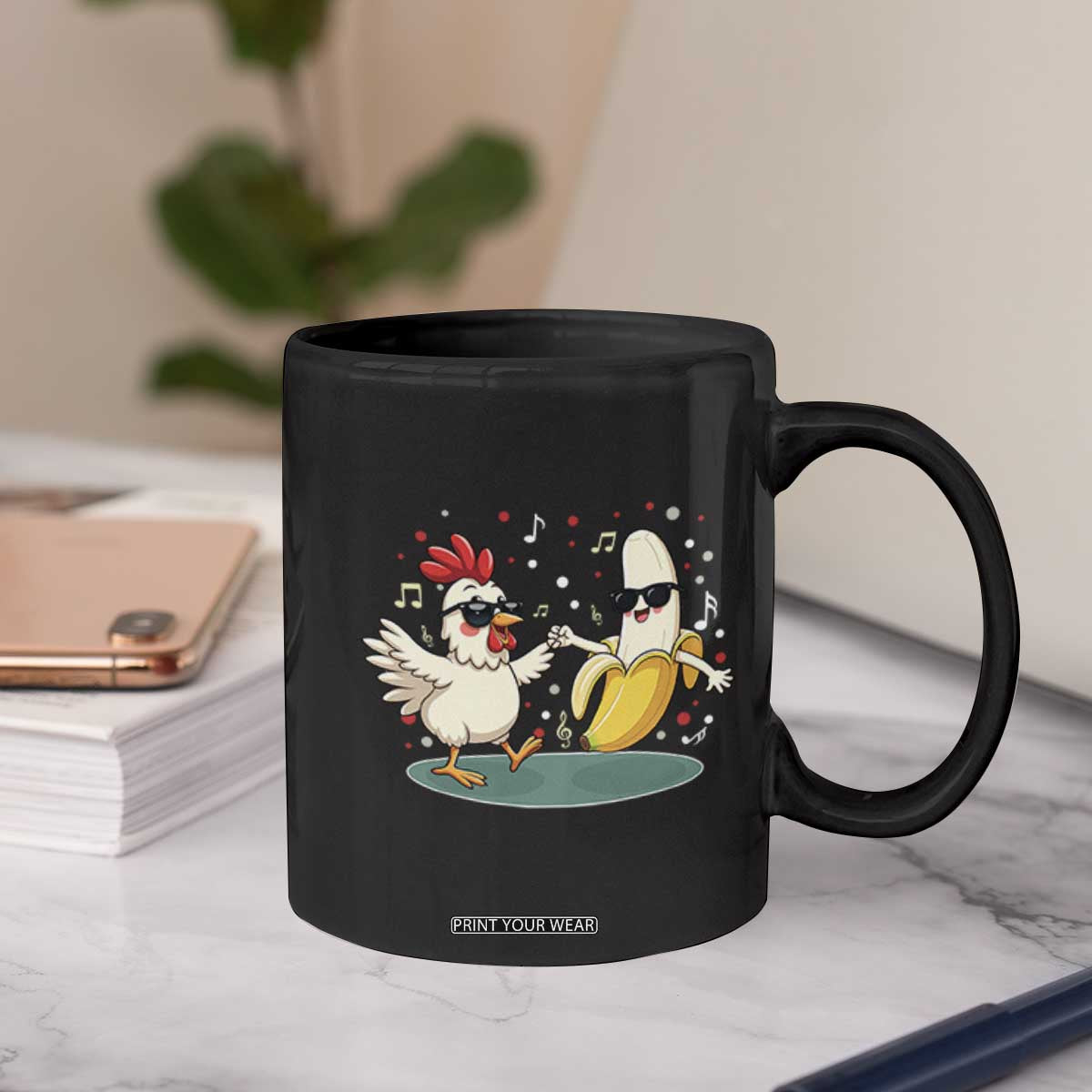 Funny Banana Chicken Dance Coffee Mug Chaos Dance Meme Graphic TS12 Print Your Wear