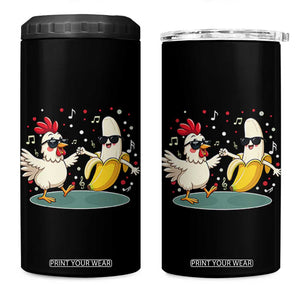 Funny Banana Chicken Dance 4 in 1 Can Cooler Tumbler Chaos Dance Meme Graphic TS12 One Size: 16 oz Black Print Your Wear