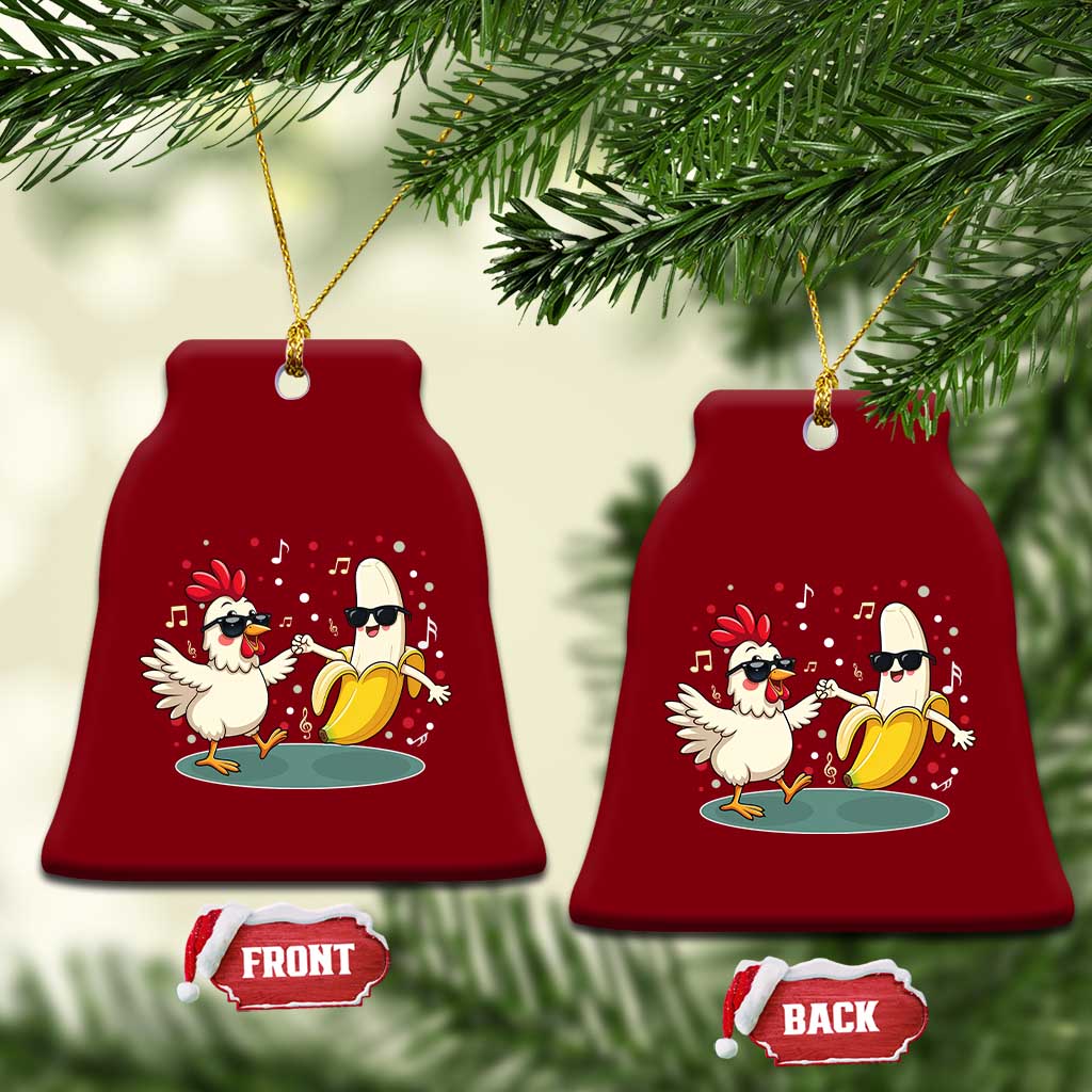 Funny Banana Chicken Dance Ceramic Ornament Chaos Dance Meme Graphic TS12 Print Your Wear