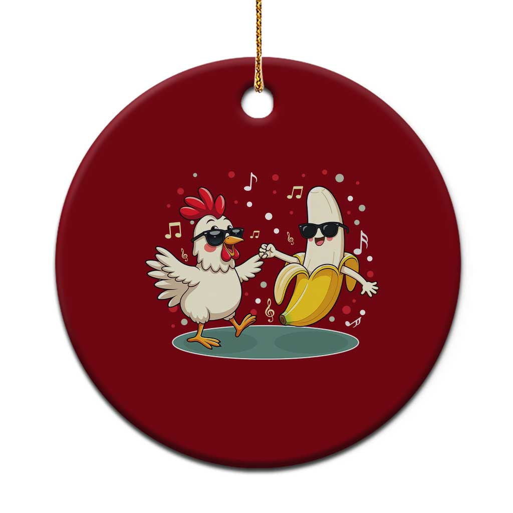 Funny Banana Chicken Dance Ceramic Ornament Chaos Dance Meme Graphic TS12 1pc Red Print Your Wear