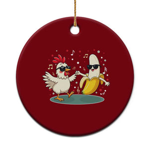 Funny Banana Chicken Dance Ceramic Ornament Chaos Dance Meme Graphic TS12 1pc Red Print Your Wear