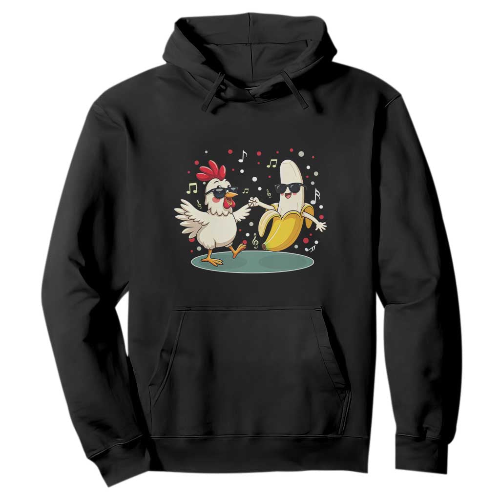 Funny Banana Chicken Dance Hoodie Chaos Dance Meme Graphic TS12 Black Print Your Wear