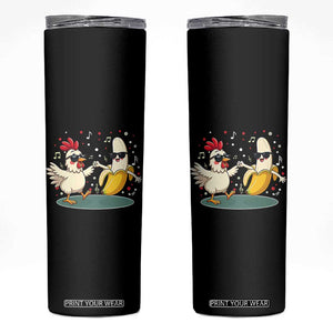 Funny Banana Chicken Dance Skinny Tumbler Chaos Dance Meme Graphic TS12 Black Print Your Wear