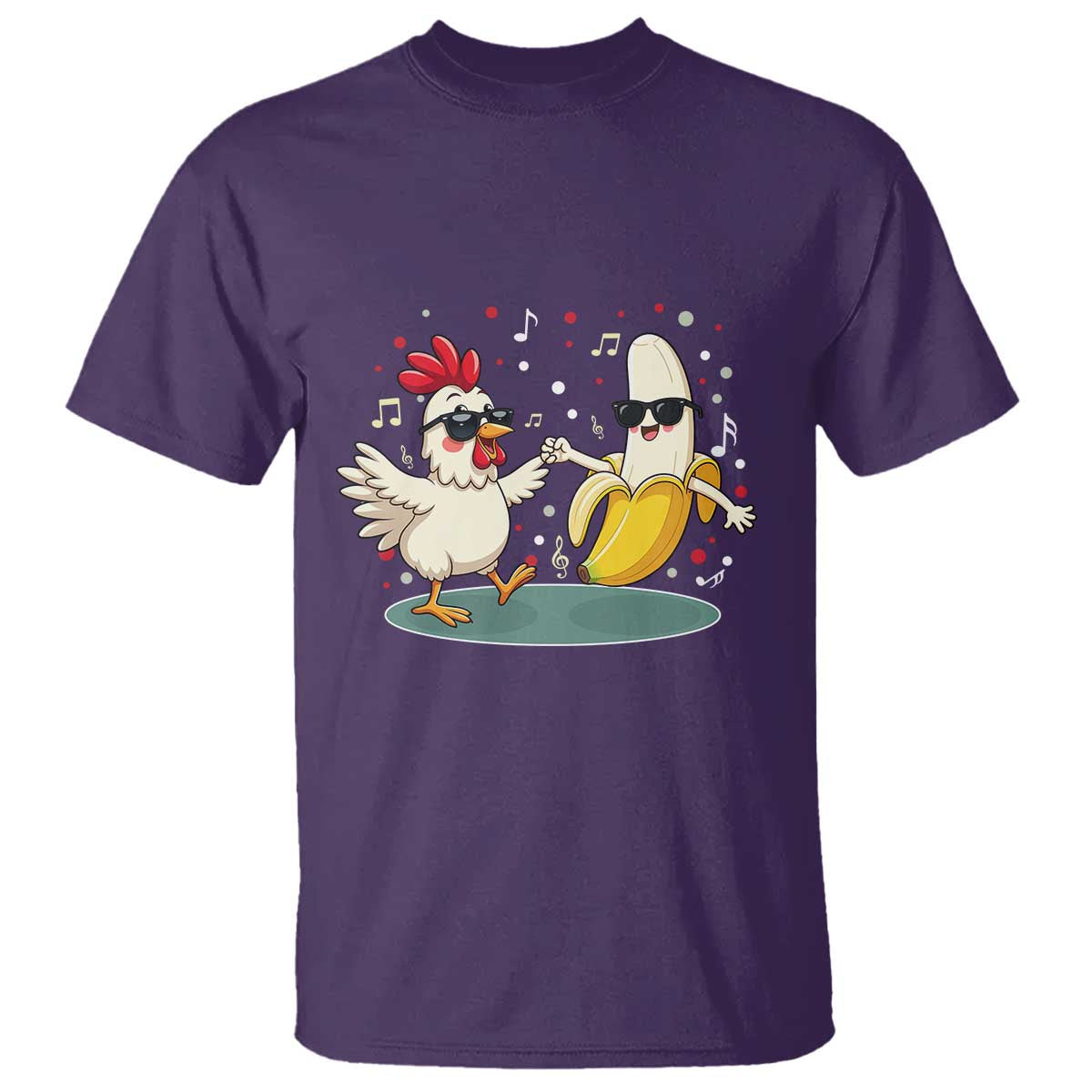 Funny Banana Chicken Dance T Shirt Chaos Dance Meme Graphic TS12 Purple Print Your Wear