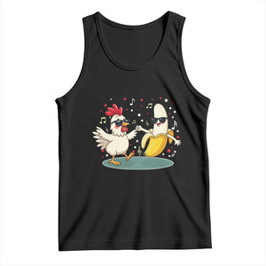 Funny Banana Chicken Dance Tank Top Chaos Dance Meme Graphic TS12 Black Print Your Wear