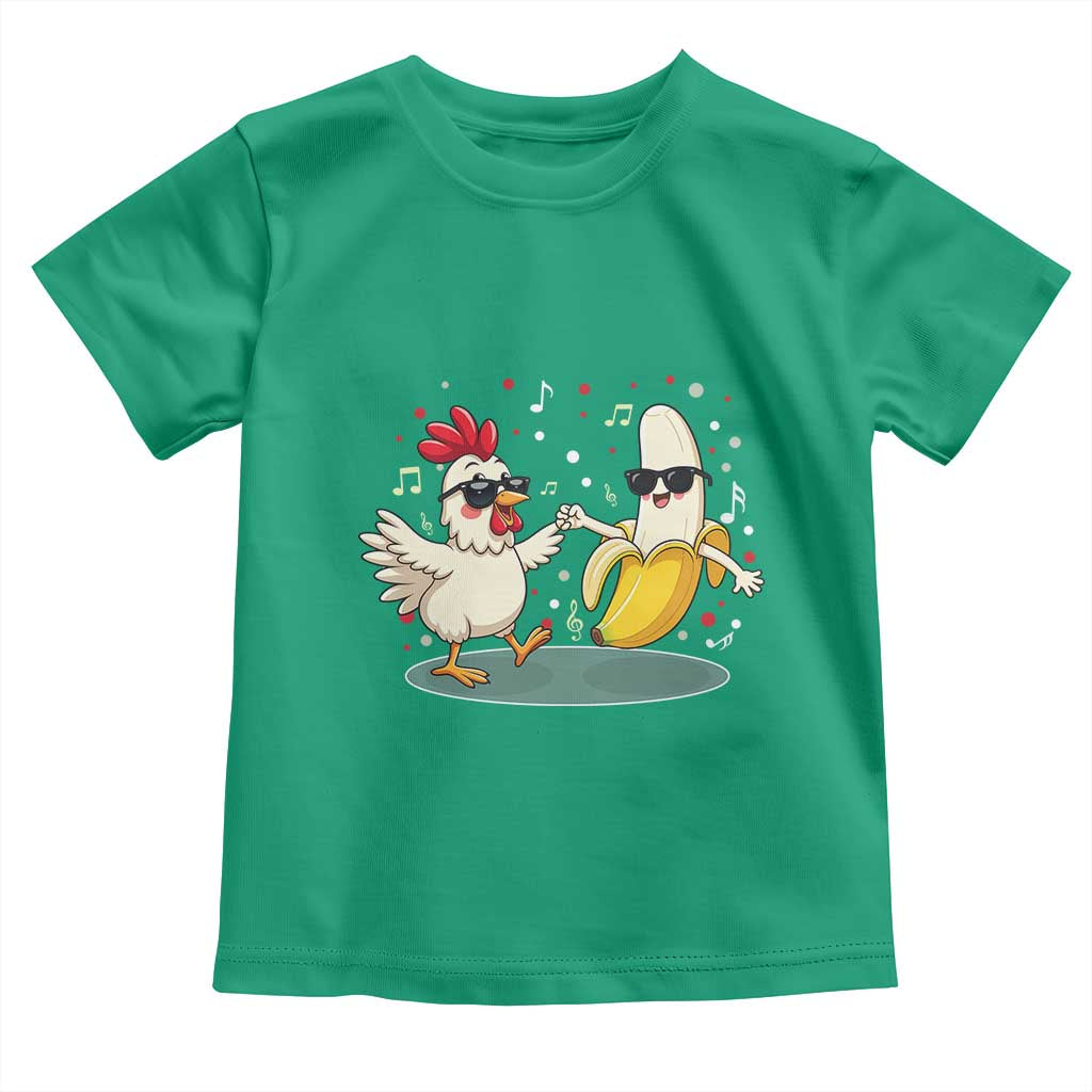Funny Banana Chicken Dance Toddler T Shirt Chaos Dance Meme Graphic TS12 Irish Green Print Your Wear
