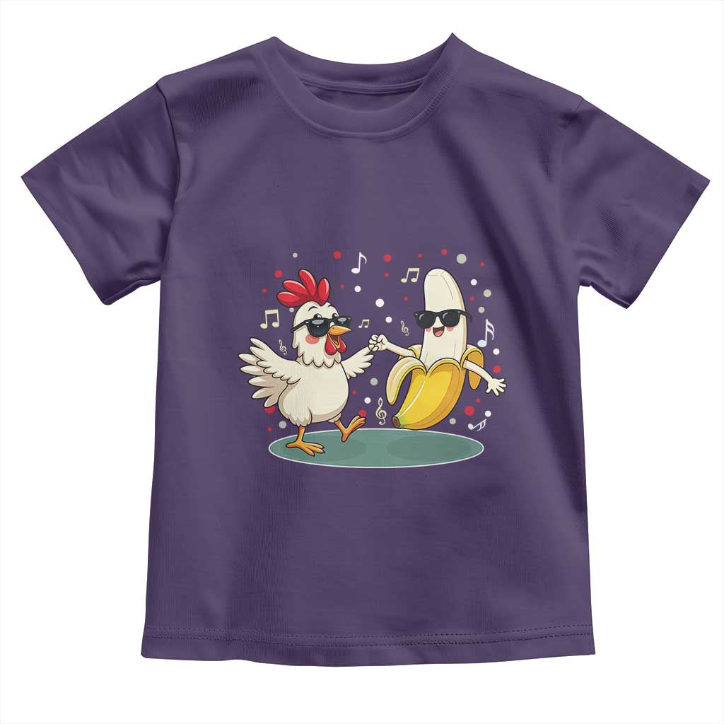 Funny Banana Chicken Dance Toddler T Shirt Chaos Dance Meme Graphic TS12 Purple Print Your Wear