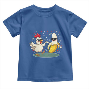 Funny Banana Chicken Dance Toddler T Shirt Chaos Dance Meme Graphic TS12 Royal Blue Print Your Wear