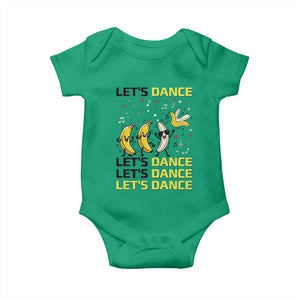 Funny Dancing Banana Baby Onesie Lets Dance Silly Meme Graphic TS12 Irish Green Print Your Wear