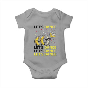 Funny Dancing Banana Baby Onesie Lets Dance Silly Meme Graphic TS12 Sport Gray Print Your Wear